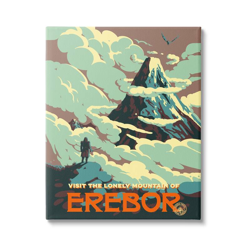 Stupell Fantasy Science Fiction Erebor Mountain Stretched Canvas Wall Art, Design by Matheus Lopes Castro - 24 x 30