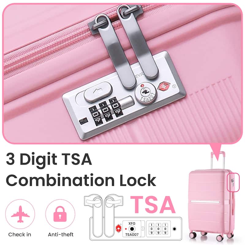 Luggage Sets 4 Piece(14/20/24/28) PP Lightweight & Durable Expandable suitcase