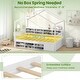 preview thumbnail 9 of 7, House Bed for Kids, Twin Size with Roof and 14 Storage Cubes & Cabinet