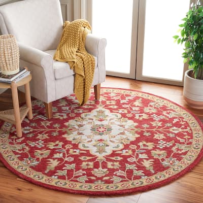 SAFAVIEH Handmade Blossom Arnlaug French Country Wool Rug