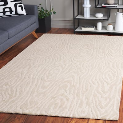 SAFAVIEH Handmade Ebony Thouraya Modern & Contemporary Wool Rug