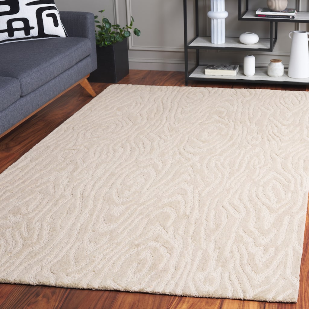 SAFAVIEH Handmade Ebony Thouraya Modern & Contemporary Wool Rug