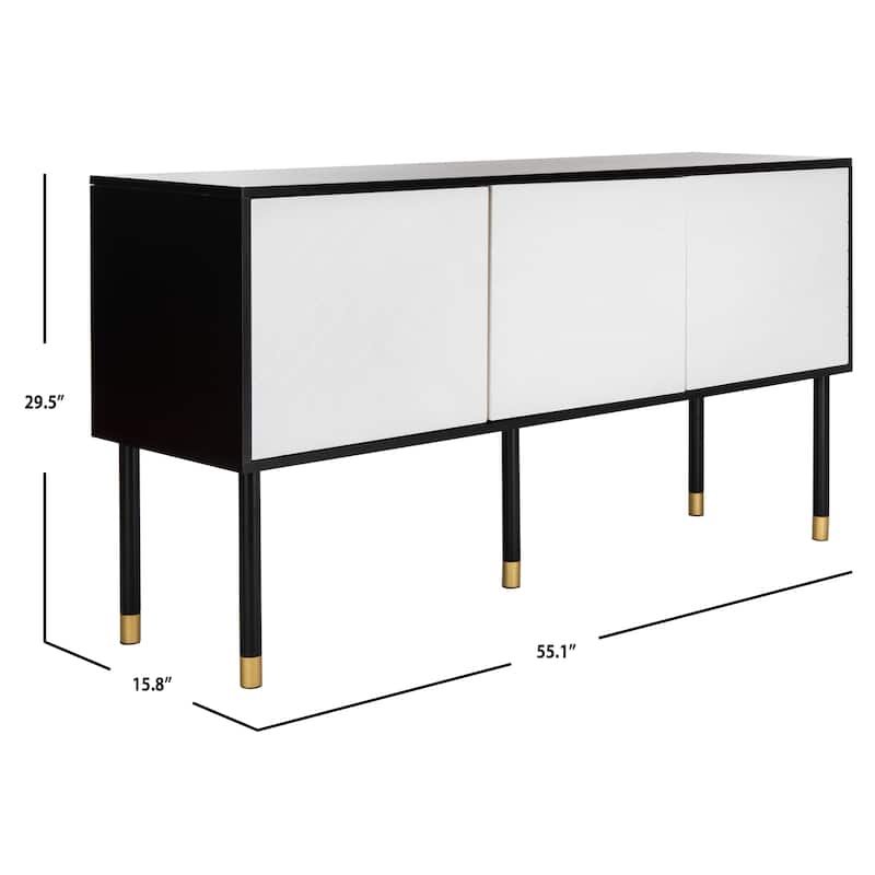 SAFAVIEH Rine Mid-Century Modern Media 55" TV Stand - 55.1" W x 15.8" L x 29.5" H - 55Wx16Dx30H