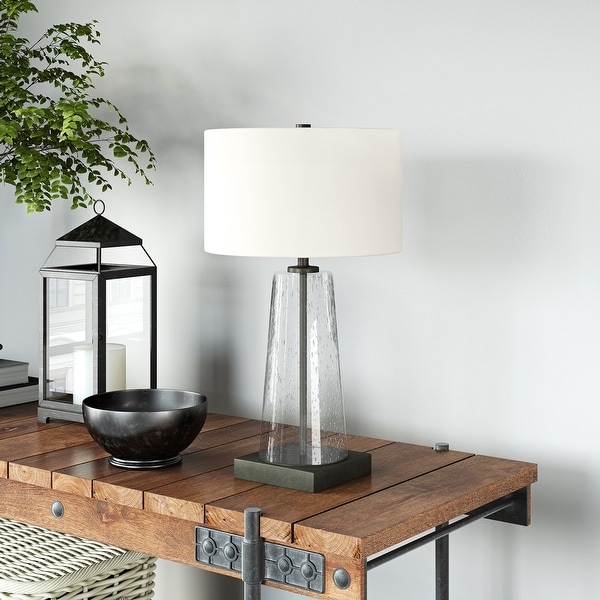 Seeded glass table deals lamp