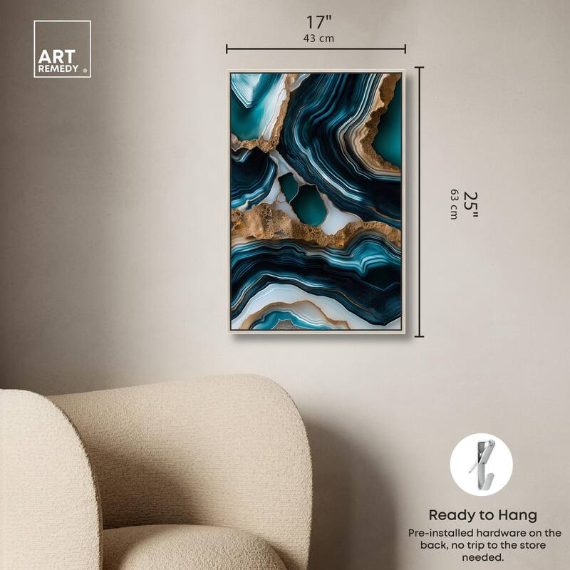 Teal Tectonic II Canvas by Art Remedy