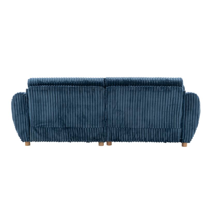 84.4" Corduroy 3-Seater Sofa with Wood Frame & Soft Cushions