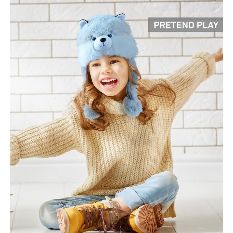 DolliBu Mix and Match Animal Plush Hat Set of 4 for All Ages, One Size - One Size