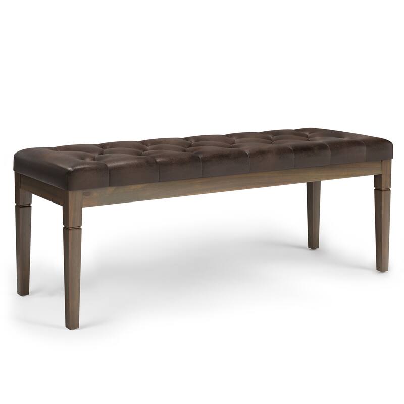 WYNDENHALL Hopewell 48 inch Wide Traditional Rectangle Ottoman Bench