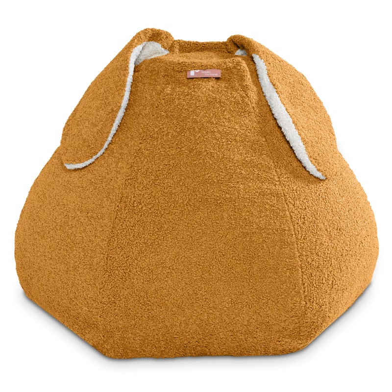 Raven-Symoné Home HopSeat Bunny - Oval Shaped Large Bean Bag Chair with Ears, Ultra Soft Shearling