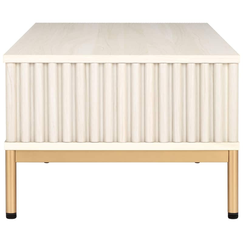 SAFAVIEH Lylia 2-Door Storage Coffee Table - 43.7 in. W x 21.5 in. D x 15.4 in. H