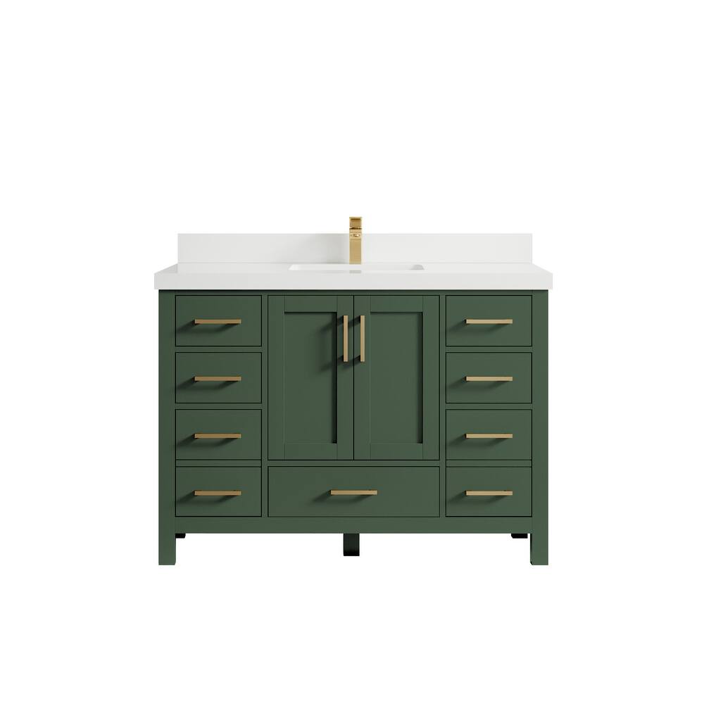 Willow Collection 48 in. W x 22 in. D Malibu Single Sink Bathroom Vanity with Countertop