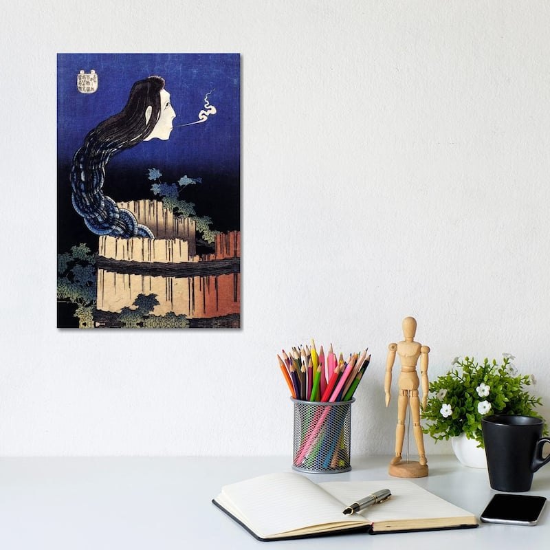 iCanvas "The Ghost Story of Okiku (Sarayashiki), 1830" by Katsushika Hokusai Canvas Print - 12x8x0.75