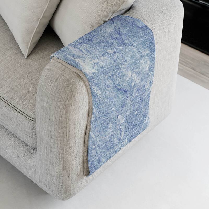 Premium Machine Washable Abstract Flow Sherpa Throw Blanket - Sky - 4'2" x 5'10"