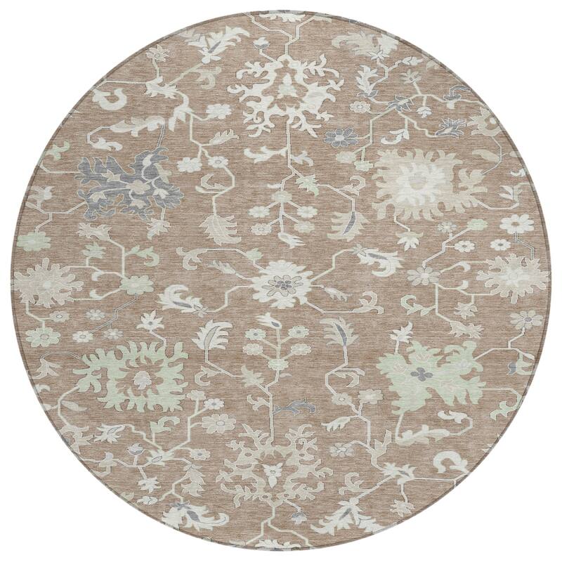 HomeRoots Floral Transitional Rectangle Outdoor Rug