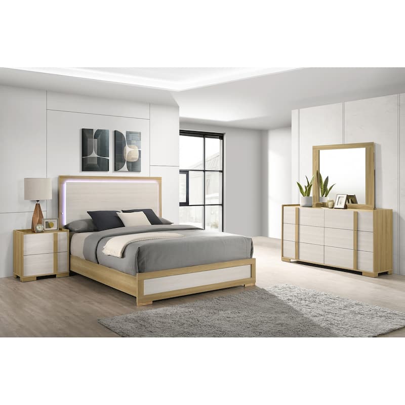 Hyland Bedroom Set Natural - Eastern King - 4 Piece