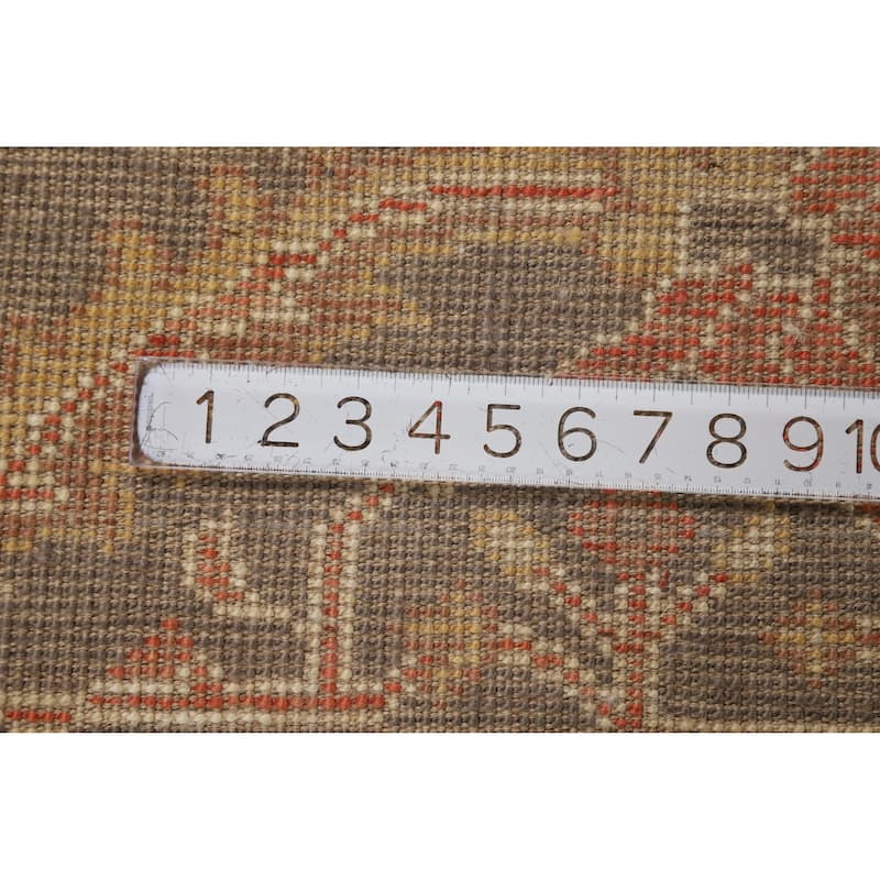 Hand Knotted Oriental 100% Wool Carpet Transitional All-Over Oranges & Rust Oushak Area Rug - 12' 7'' X 9' 0''
