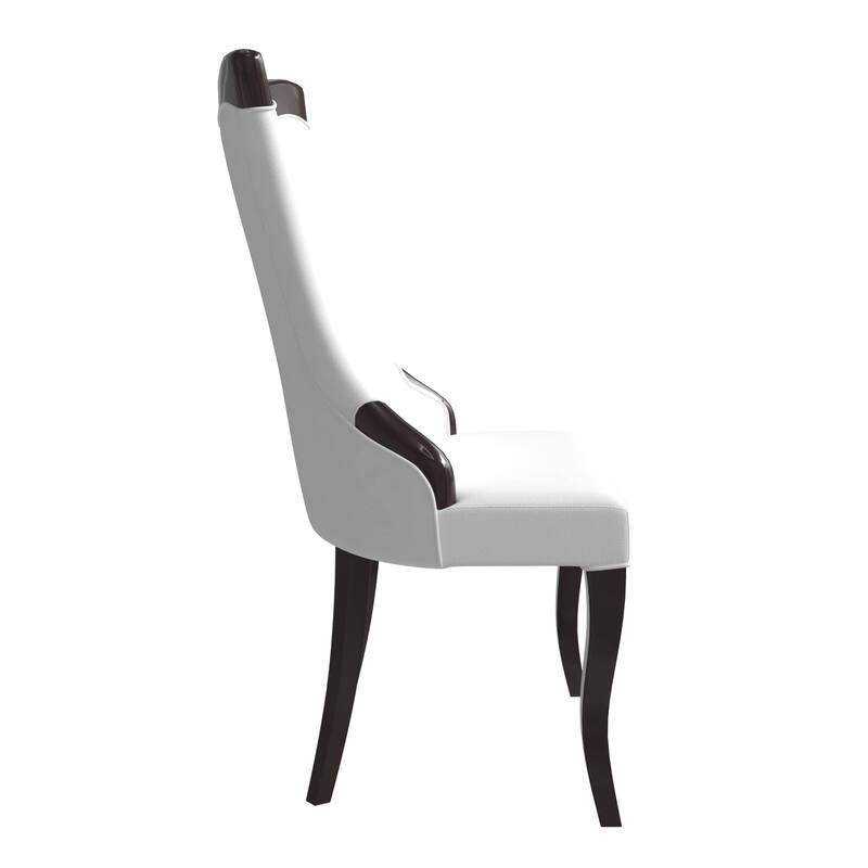Novara Dining Chair with High-Back Design and Rubberwood Legs Set of 2