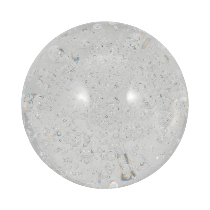 Sagebrook Home Clear Crystal Ball - Elegant Decorative Object For Home Display