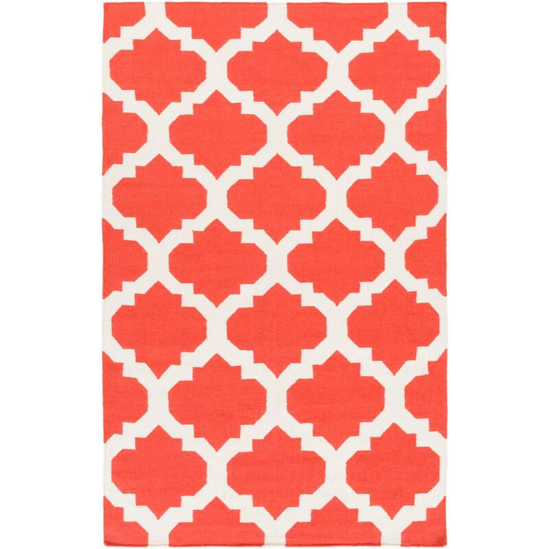 Hand-Woven Esme Moroccan Trellis Reversible Flatweave Wool Rug - 4' x 6'