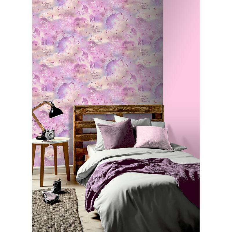 Arthouse Xena Pink Galaxy Unicorn Wallpaper