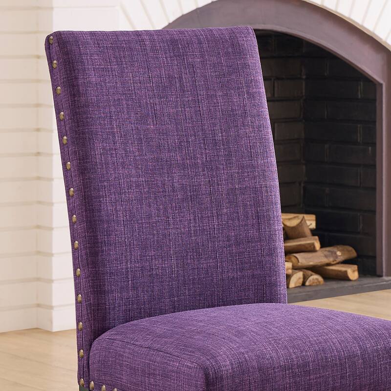 Copper Grove Humboldt Nailhead-trim Fabric Dining Chairs (Set of 2)