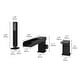 preview thumbnail 25 of 23, Bathtub Filler Faucet with Sprayer, Double-Handle Deck-Mount Roman Tub Faucet with Handshower, Pressure Balanced Valve Included