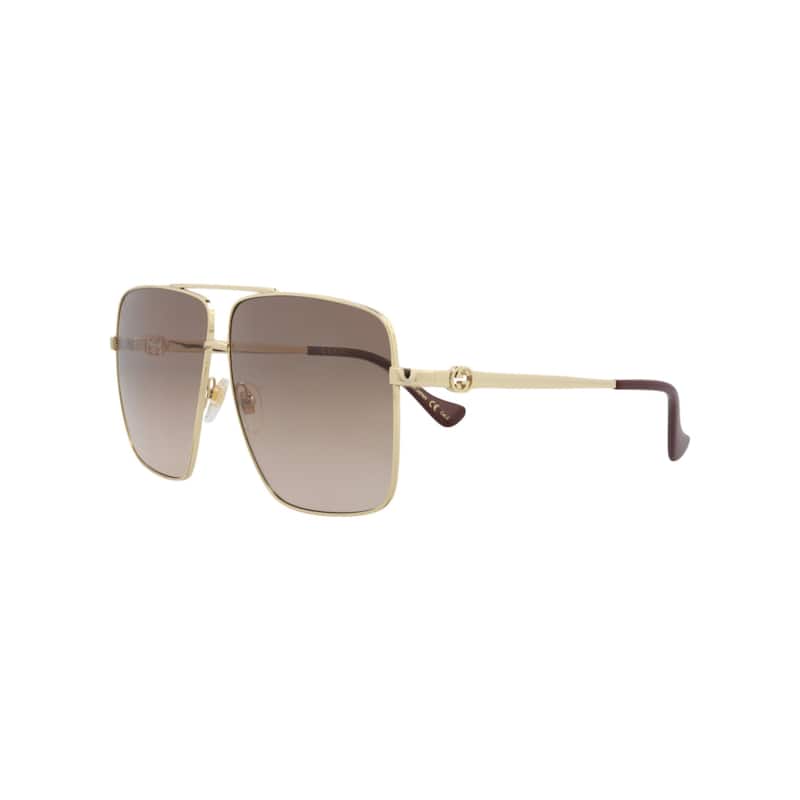Gucci Aviator-Frame Metal Sunglasses