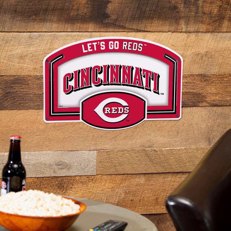 Cincinnati Reds Embossed Steel Wall Sign, 11" x 17"
