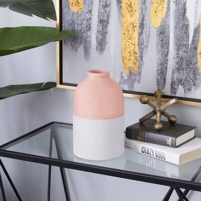 Pink Ceramic Modern Vase 10 x 6 x 6