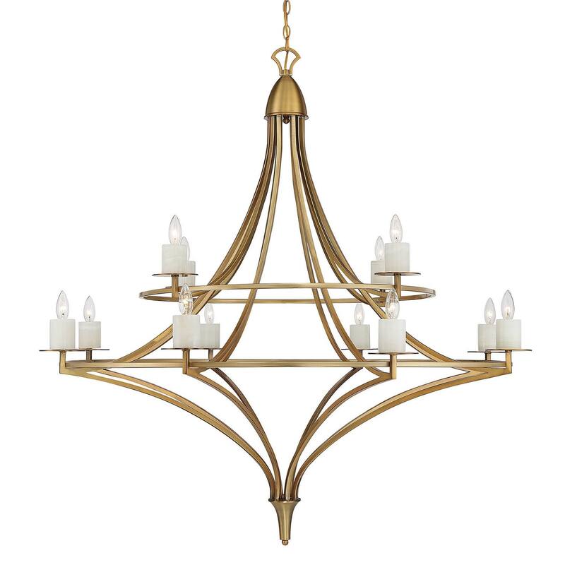 Savoy House 1-1672-12 Director 12 Light 50" Wide Chandelier - Warm Brass