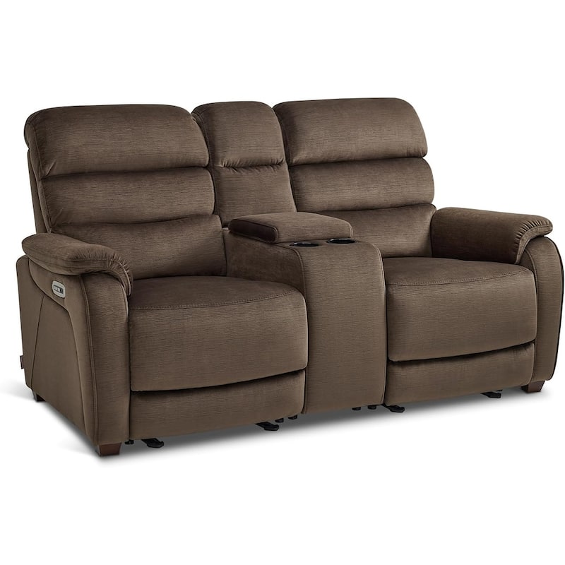 MCombo 61.6'' Wall Hugger Power Loveseat Recliner Sofa with Adjustable Headrest and USB A & C Charge Ports
