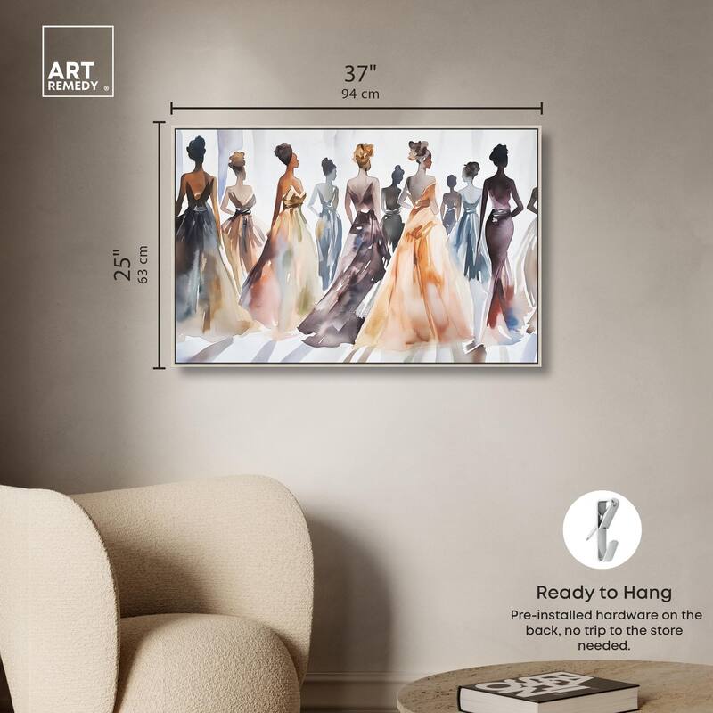 Model Lineup Canvas by Art Remedy