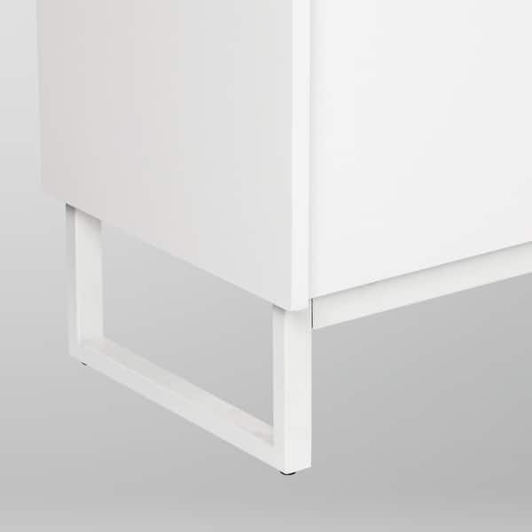 Alaska White Wood Grain 4 Door Credenza File Cabinet Overstock 32005452
