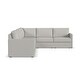 preview thumbnail 15 of 18, Flex Taupe Fabric 6-Seat Sectional with Narrow Arm - 132" x 35" x 102"
