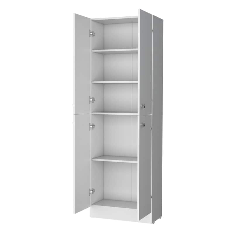 Cameron Pantry Cabinet with 4 doors and 5 hidden shelves