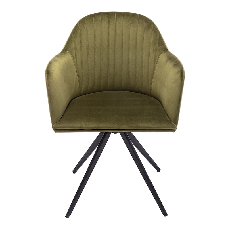 Rowe Swivel Arm Velvet Chair