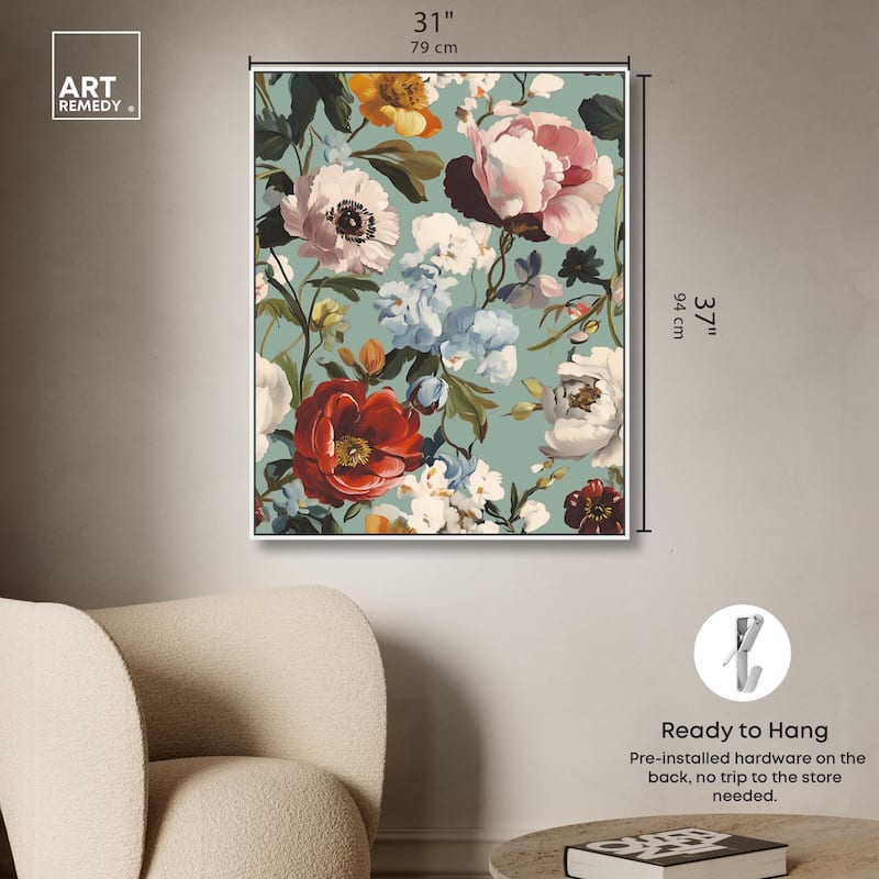 Floral Tapestry II Canvas by Art Remedy