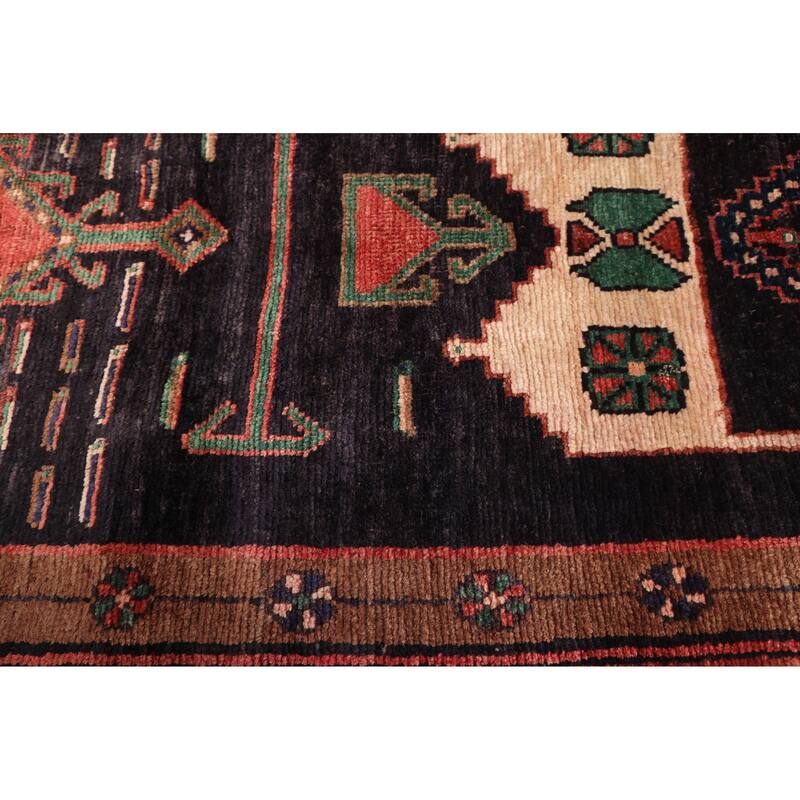 ECARPETGALLERY Hand-knotted Konya Anatolian Dark Navy Wool Rug - 4'10 x 13'3
