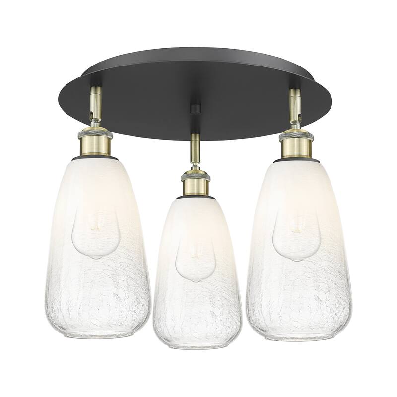 Innovations Lighting Endless Possibilities Ballston - Brookhaven Almond - 3 Light 18" Flush Mount