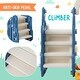 preview thumbnail 11 of 22, 4 In 1 Toddler Slide And Swing Set Kids Freestanding Climber Slide Playset With Basketball Hoop Rocket Themed Slide