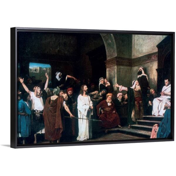 Shop Christ Before Pilate 1881 Painting Black Float Frame