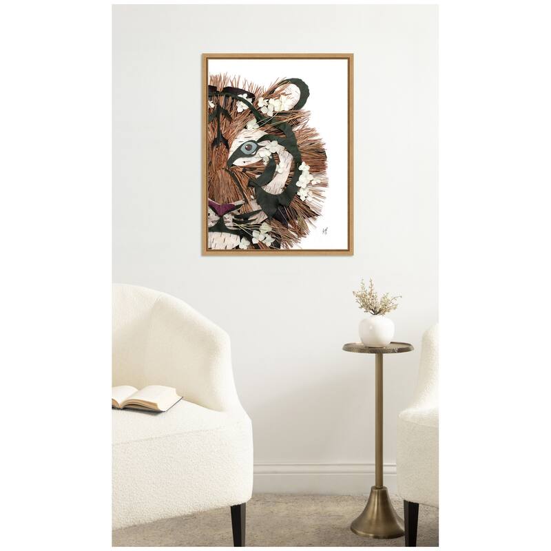 Kate and Laurel Tiger by Madeline Jeppesen Framed Canvas Wall Art Print
