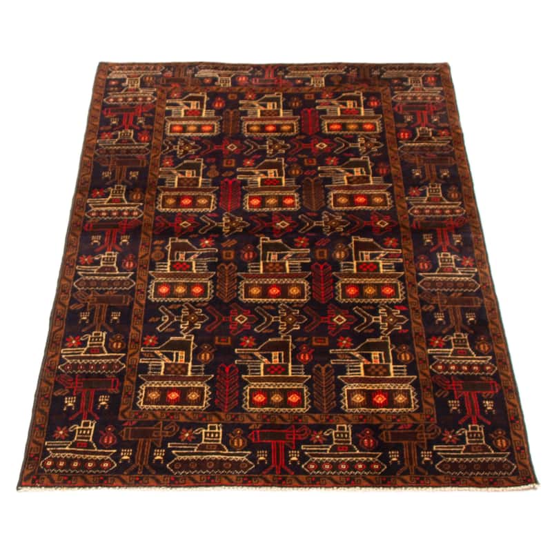 Teimani Navy Rug 3'8" x 6'4" - 3'8 x 6'4