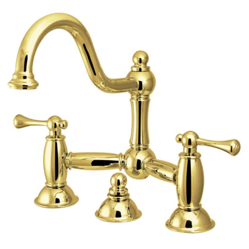 Kingston Brass Restoration 1.2 GPM Centerset Bathroom Faucet with - Polished Brass