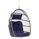 preview thumbnail 18 of 21, Outdoor Garden Rattan Egg Swing Chair Hanging Chair