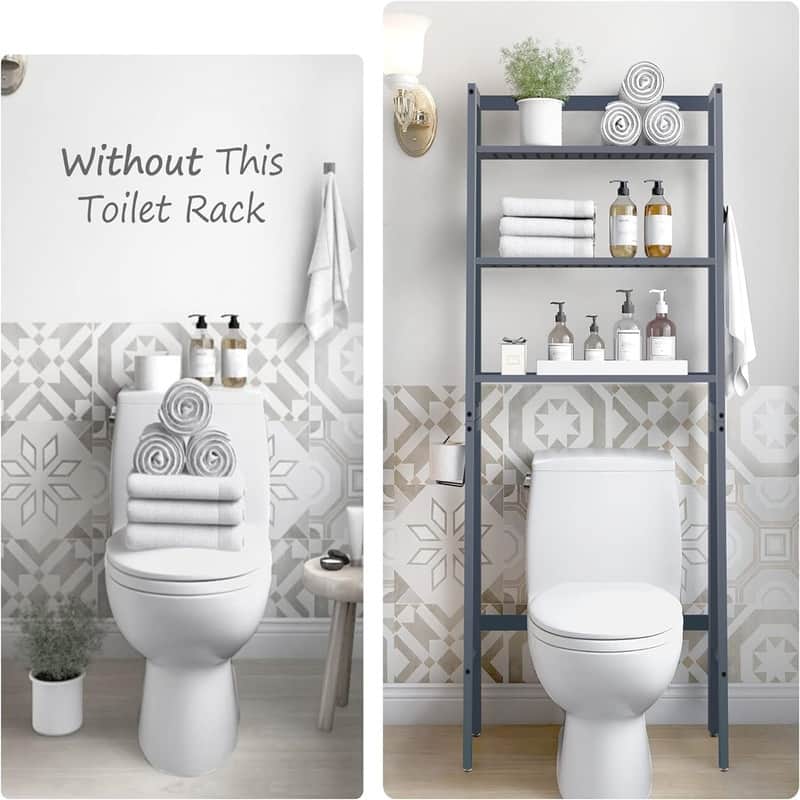Over The Toilet Storage - 11.02"D x 25.59"W x 61.42"H