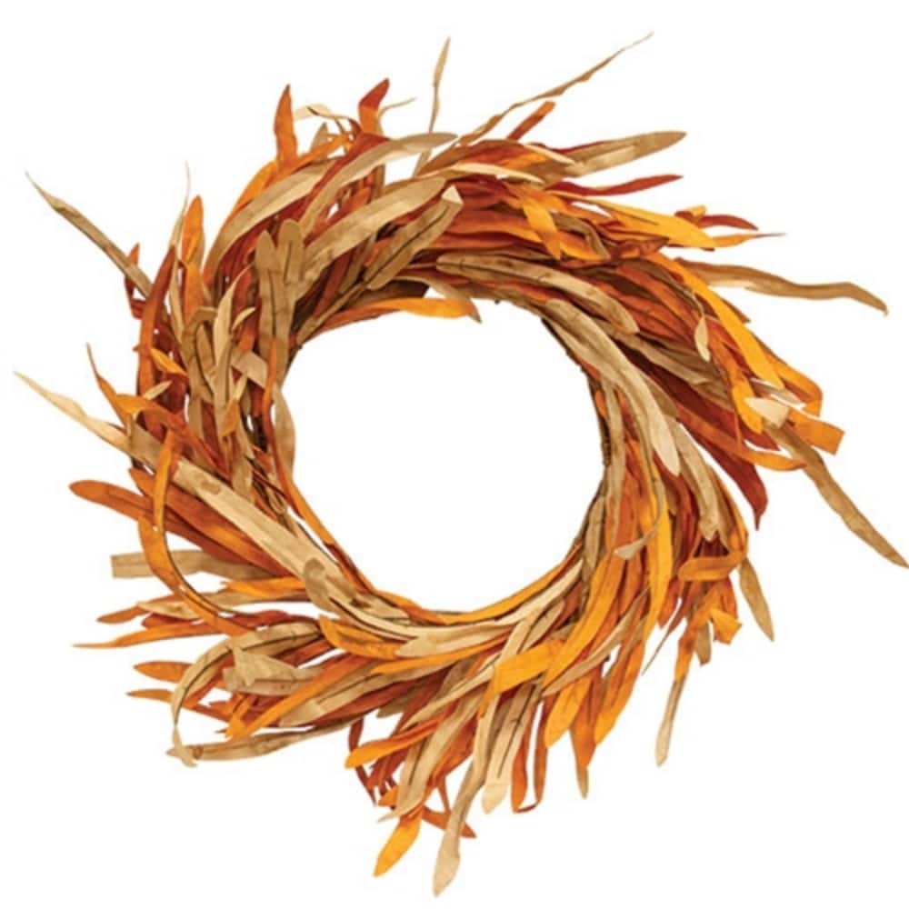 Rustic Fall Yucca Leaf Wreath for Wall or Entryway Decor