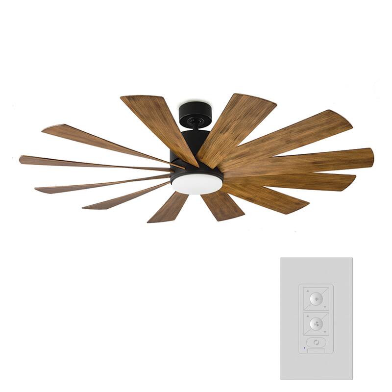 Windflower 60-inch 12-blade Indoor/ Outdoor Smart LED Ceiling Fan