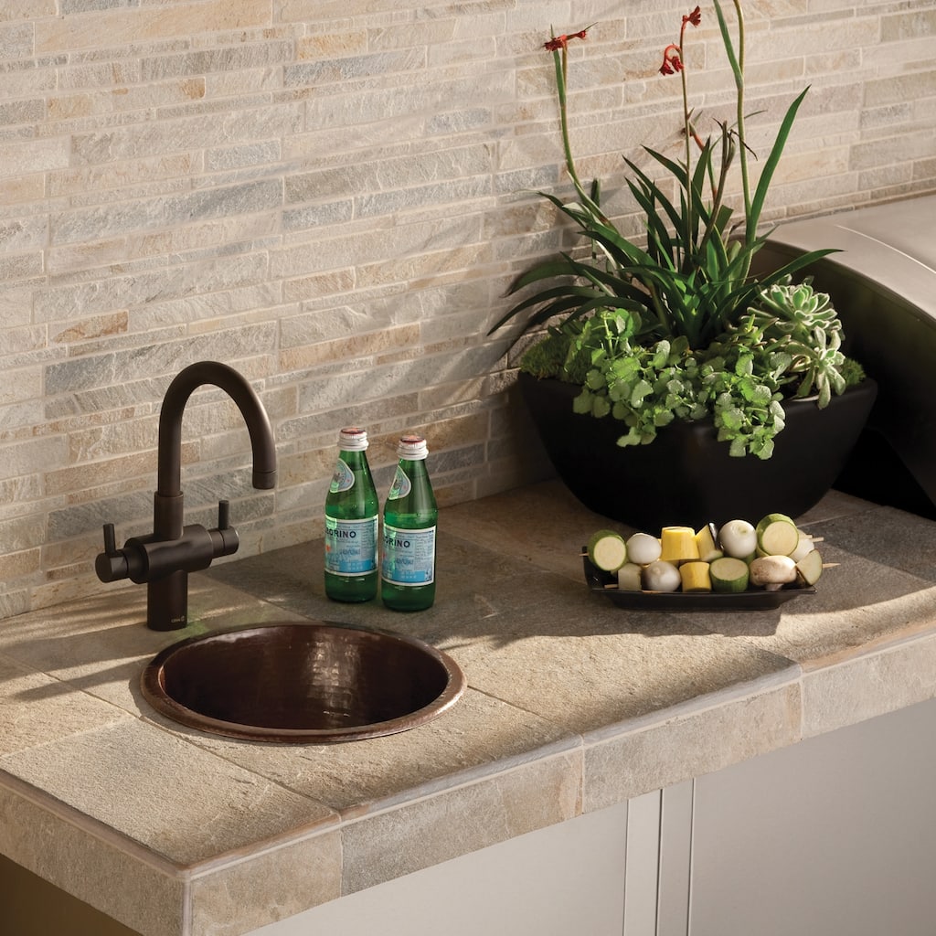 Diego Hand Hammered Copper Universal Mount Bar/ Prep Sink