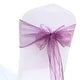 preview thumbnail 5 of 10, 40Pcs Exquisite Workmanship Chair Bow Sash Wear-Resistant Polyester Bow Knot Organza Chair Sashes Wedding Decoration Purple
